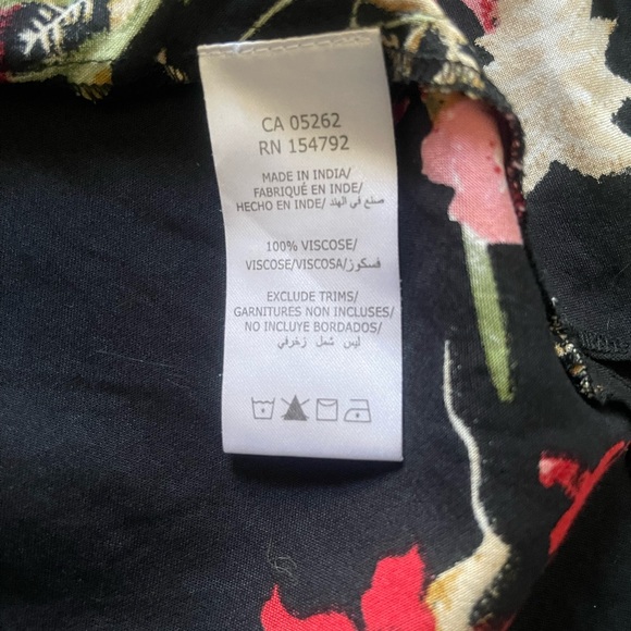 California Moonrise Floral Open Kimono Top Size Medium - Picture 7 of 11